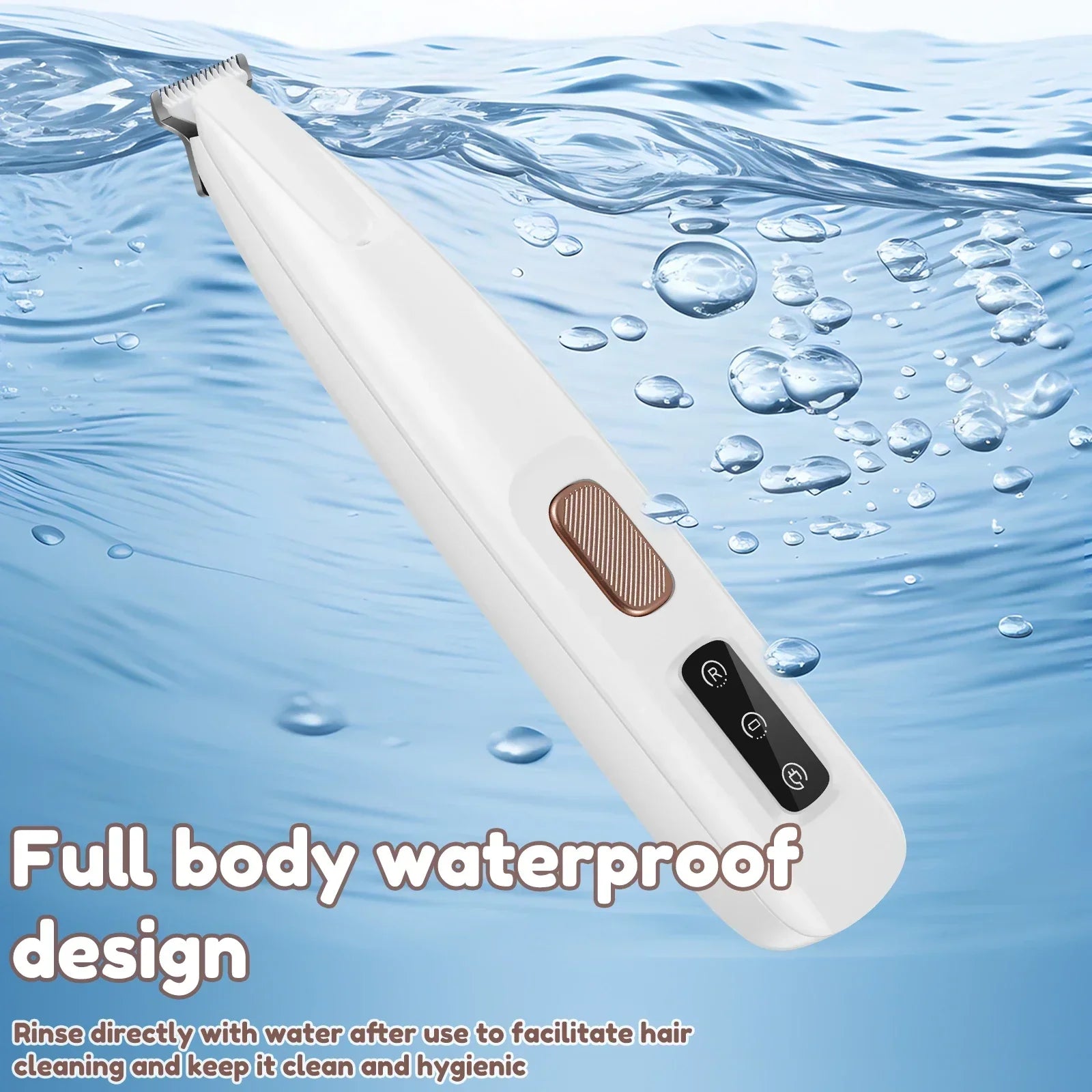 Waterproof Dog Paw Trimmer with LED Light and Display