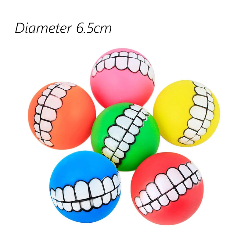 Squeaky Rubber Dog Ball Toy for Small Puppies Play