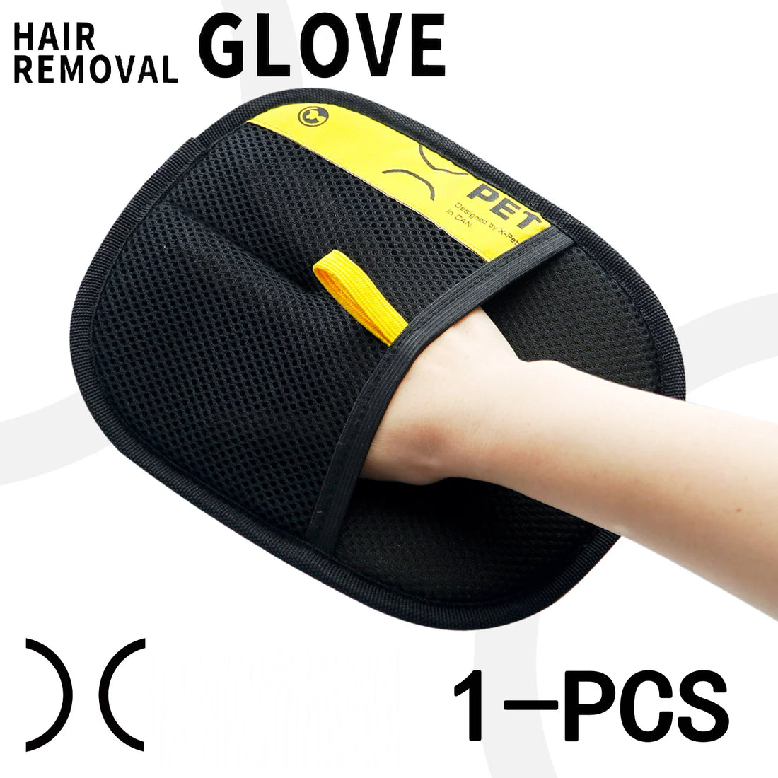 Reusable Pet Grooming Glove with Lint Roller Hair Remover
