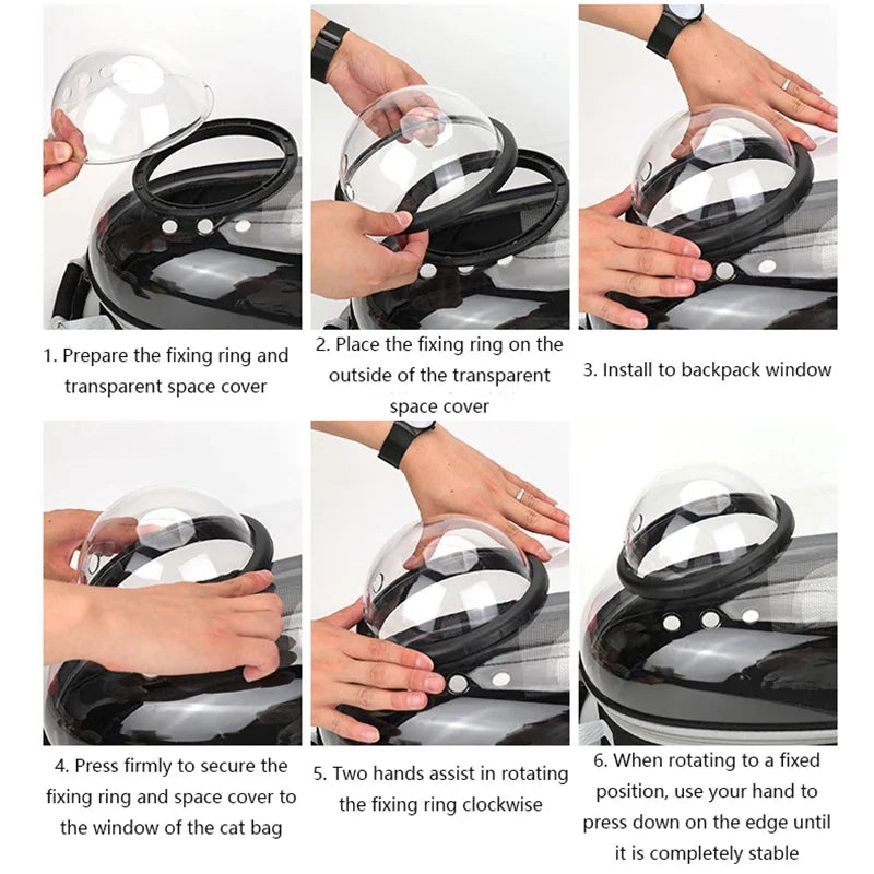 Transparent Bubble Pet Carrier Backpack for Cats and Puppies