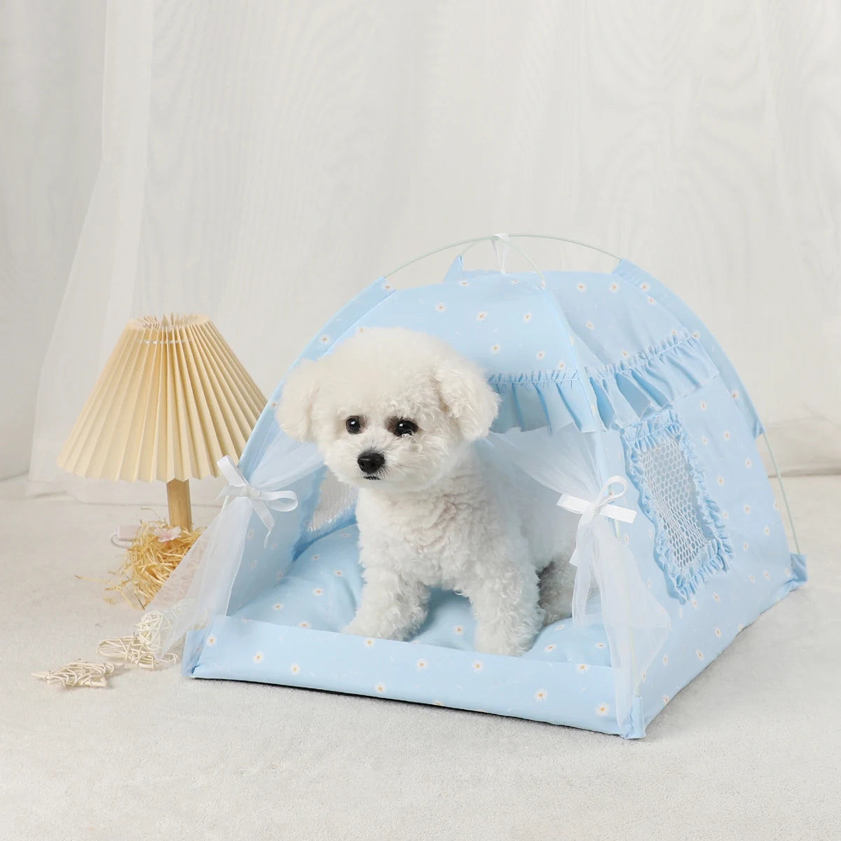 Warm Pet Tent Bed Cozy Cat House Winter Nest