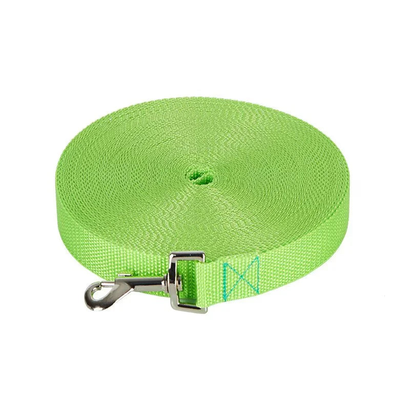Extra Long Nylon Dog Leash for Recall Training Outdoors