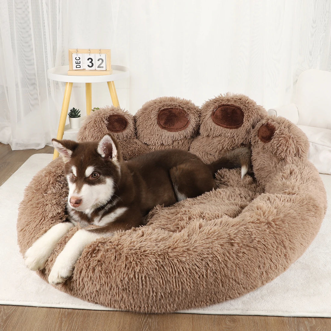 Plush Winter Dog Sofa Bed Warm Kennel for Pets