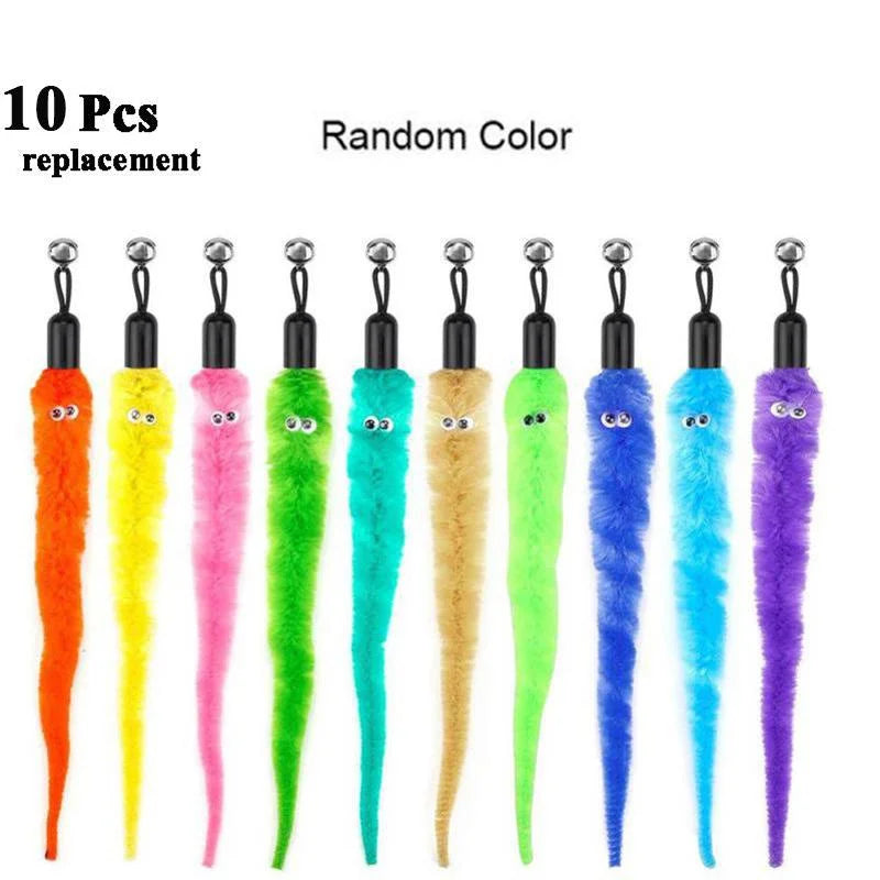Replacement Worm Cat Toy Heads for Interactive Teaser Wands