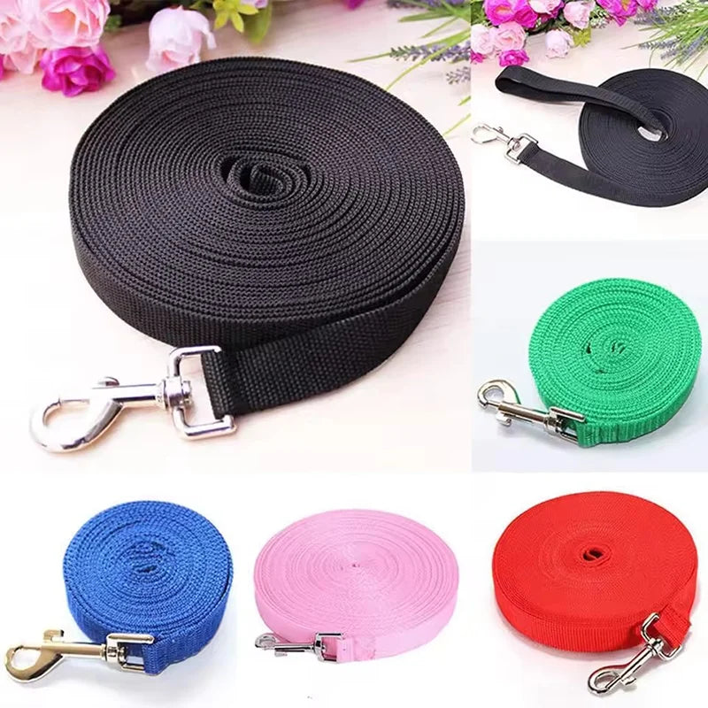Extra Long Nylon Dog Leash for Recall Training Outdoors