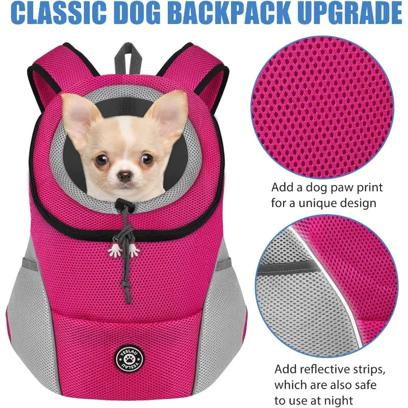 Portable Mesh Pet Carrier Backpack for Outdoor Travel Adventures