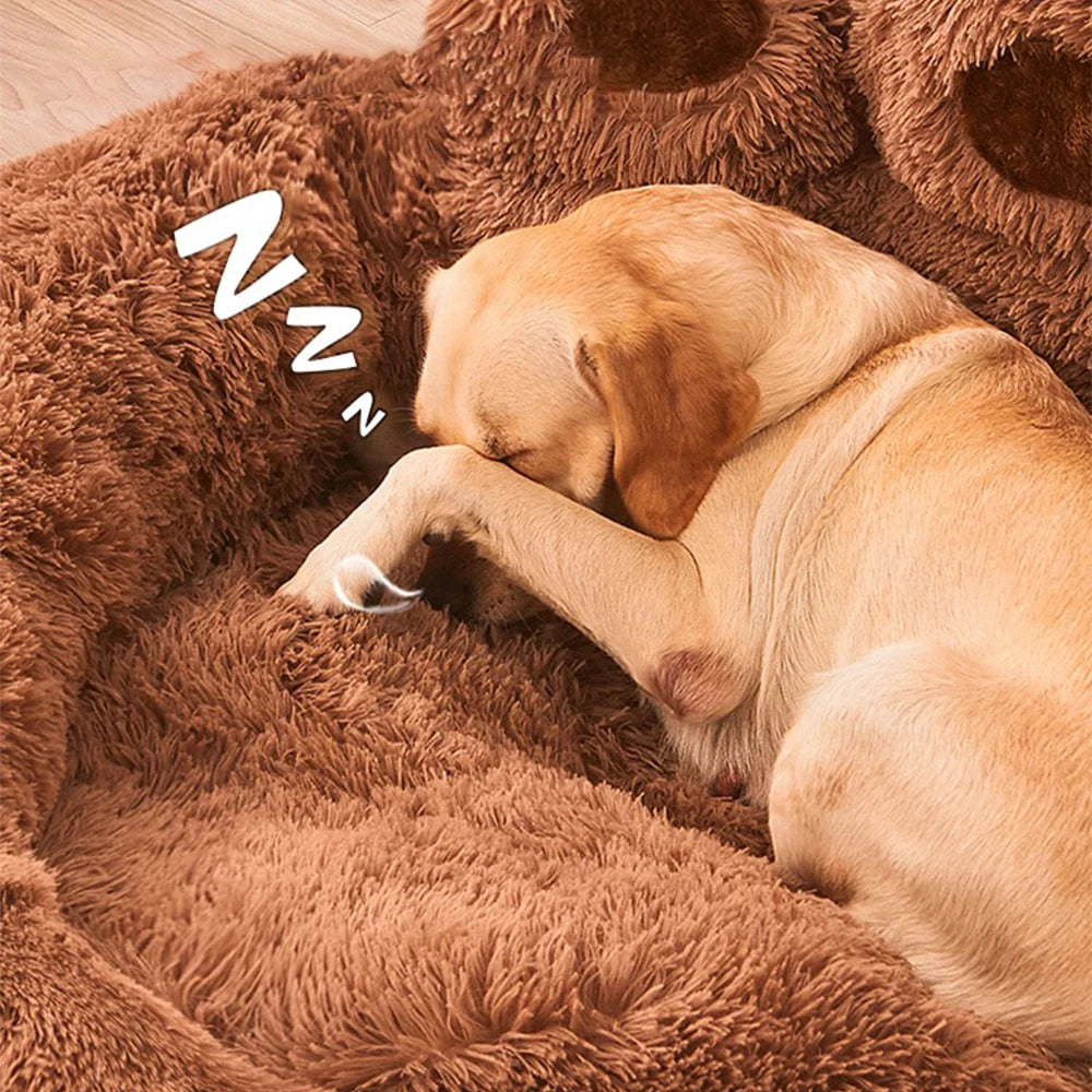 Plush Winter Dog Sofa Bed Warm Kennel for Pets
