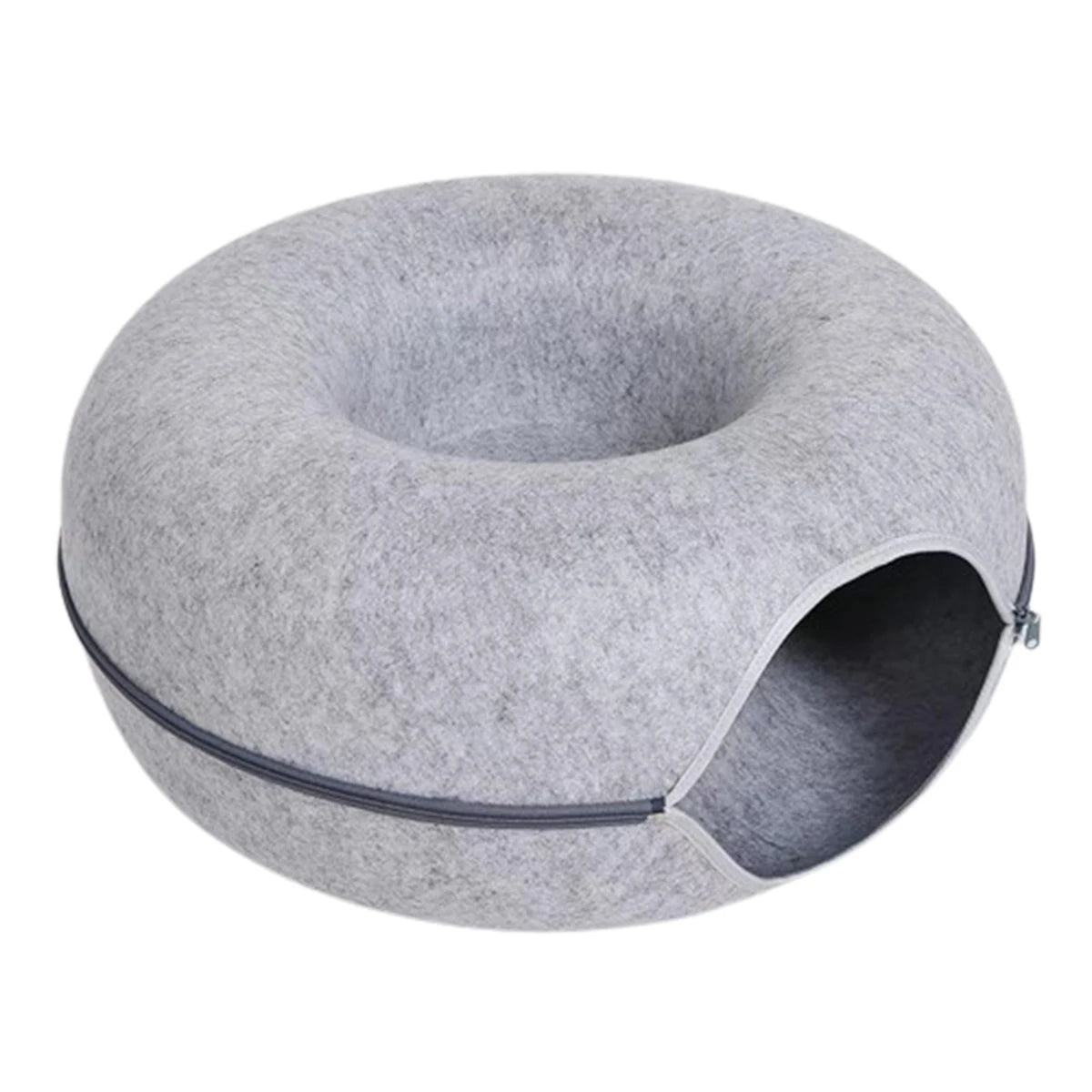 Interactive Felt Cat Tunnel Bed Donut Nest Toy House