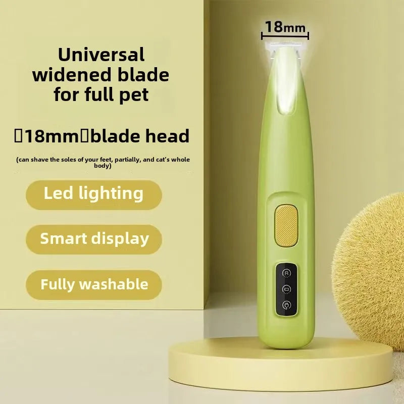 Waterproof Dog Paw Trimmer with LED Light and Display
