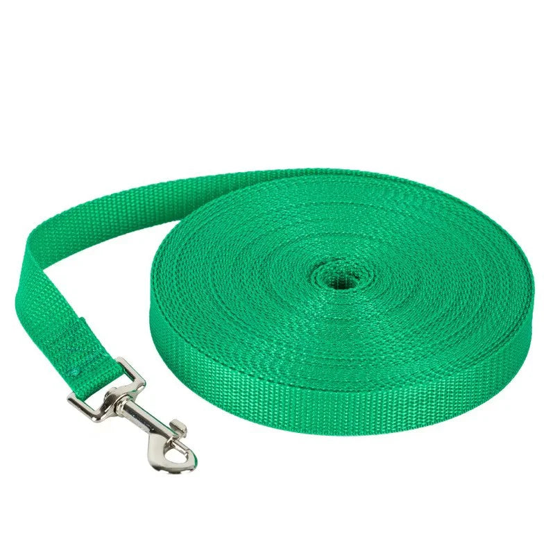 Extra Long Nylon Dog Leash for Recall Training Outdoors