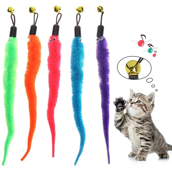 Replacement Worm Cat Toy Heads for Interactive Teaser Wands