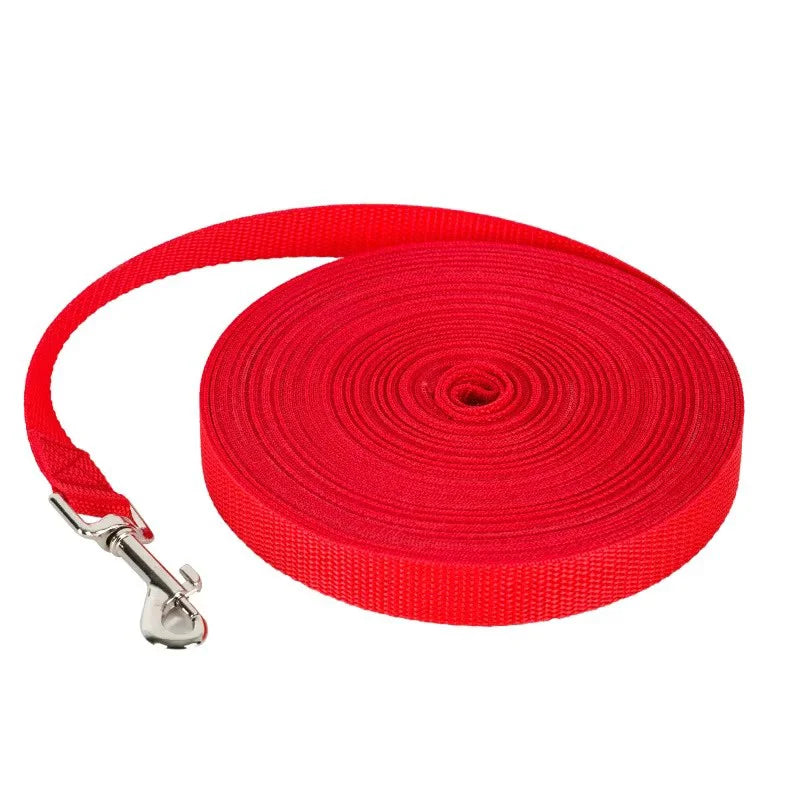 Extra Long Nylon Dog Leash for Recall Training Outdoors