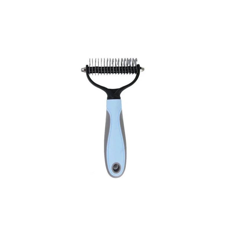 Dual-Sided Pet Deshedding Brush for Dogs and Cats Grooming