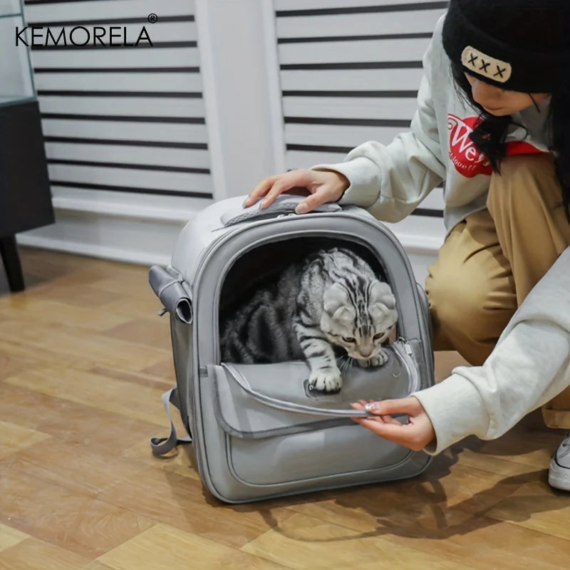 Breathable Foldable Pet Carrier Backpack for Travel and Hiking