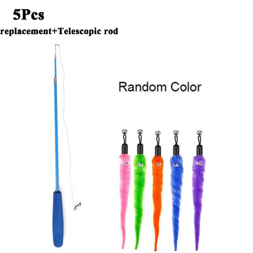 Replacement Worm Cat Toy Heads for Interactive Teaser Wands