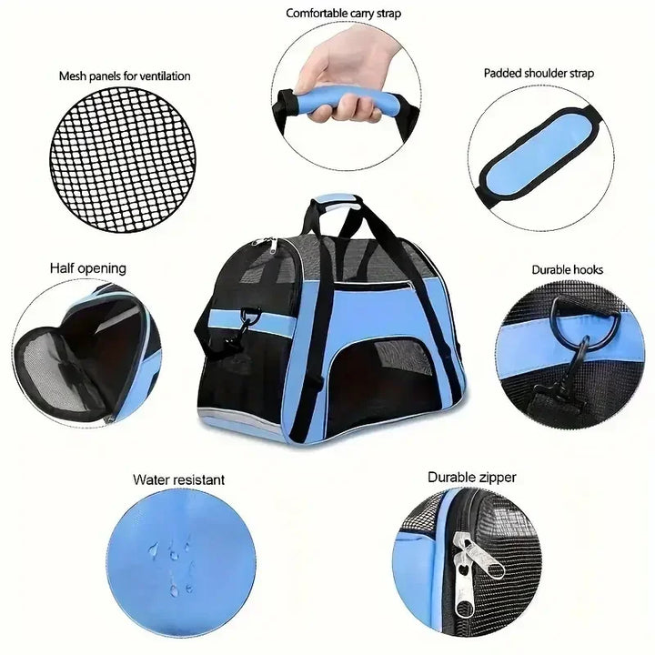 Breathable Foldable Pet Carrier Bag for Small Dogs Cats