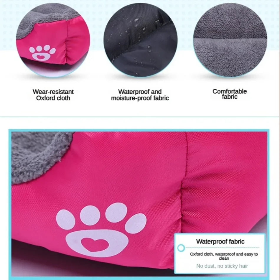 Soft Plush Dog Sofa Bed Warm Washable Pet Cushion