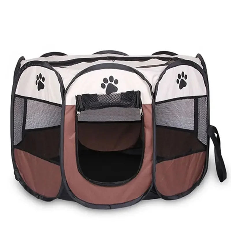 Foldable Octagonal Pet Tent Fence for Dogs and Cats