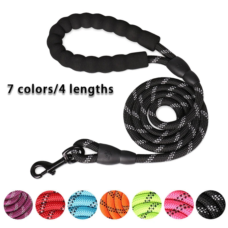 Reflective Heavy-Duty Dog Leash for Small and Large Dogs