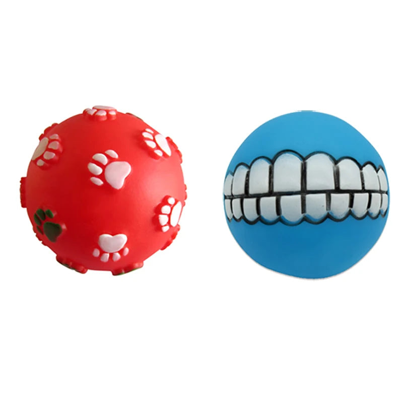 Squeaky Rubber Dog Ball Toy for Small Puppies Play