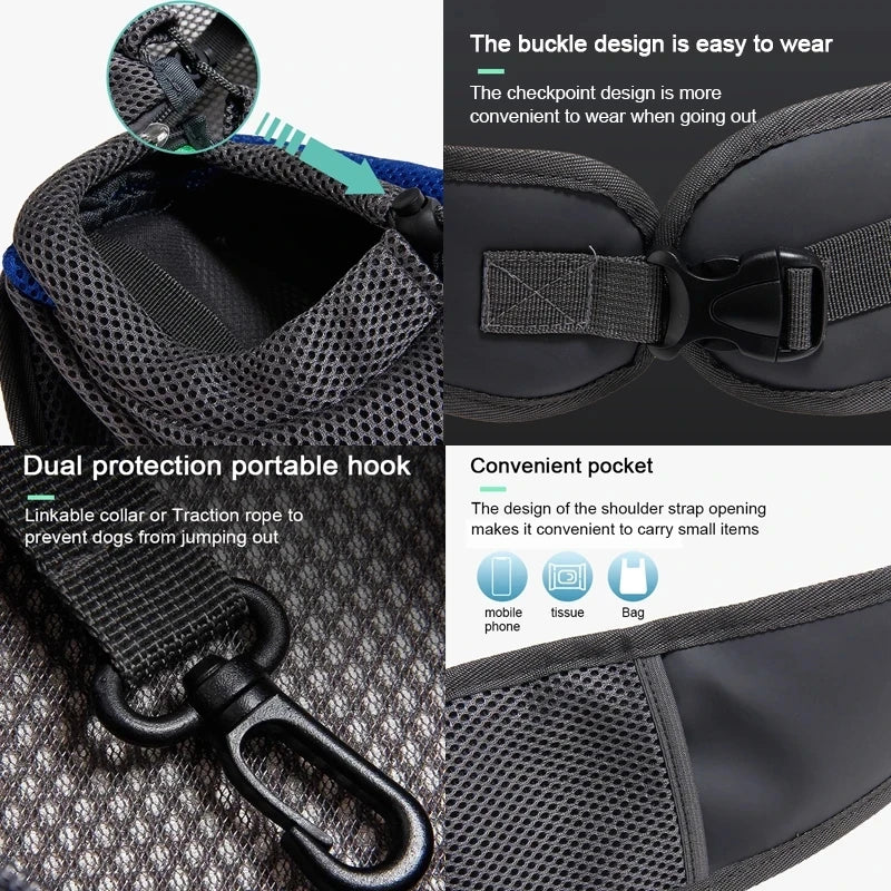 Breathable Pet Sling Carrier Backpack for Travel and Hiking