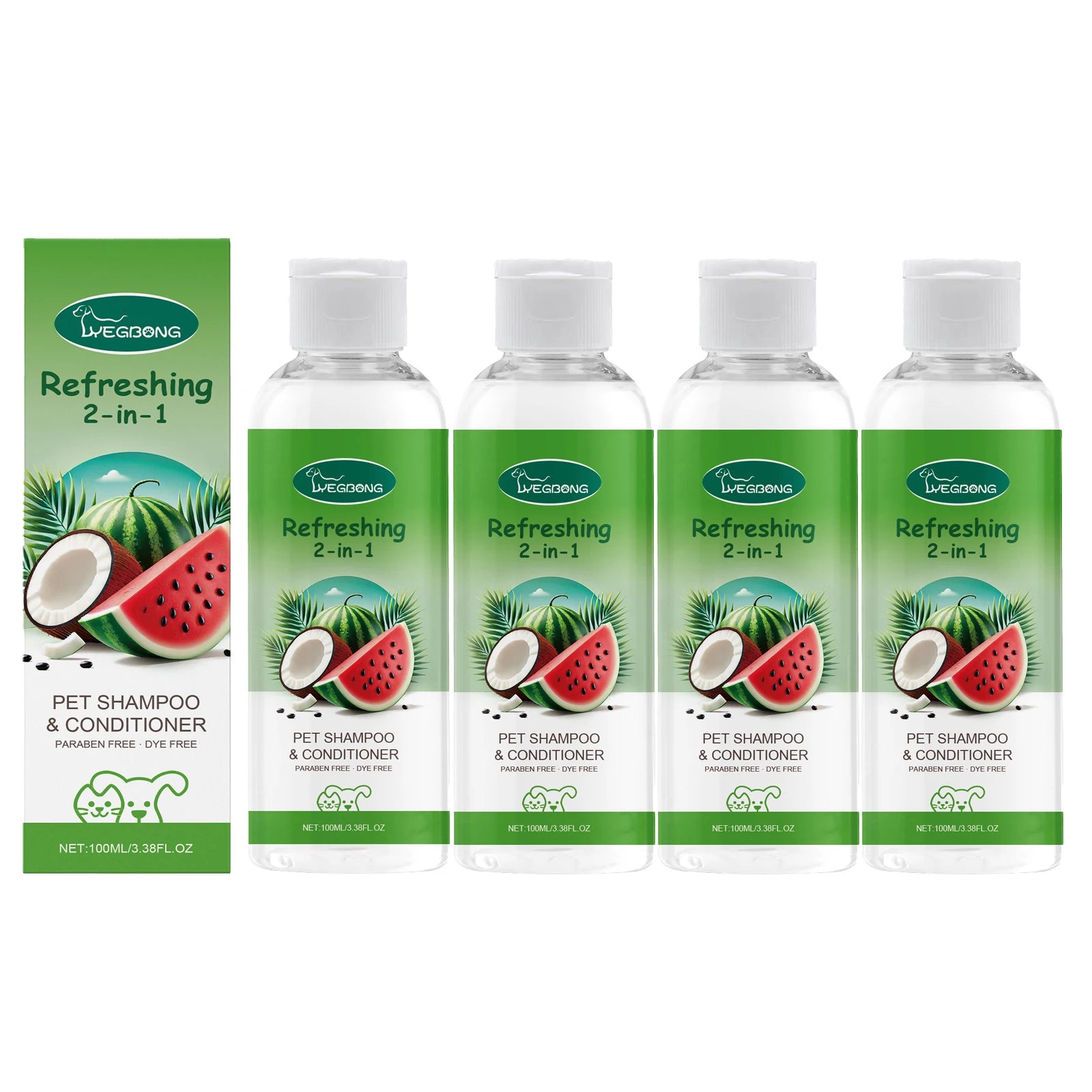 Hypoallergenic 2-in-1 Pet Shampoo and Conditioner for Sensitive Skin