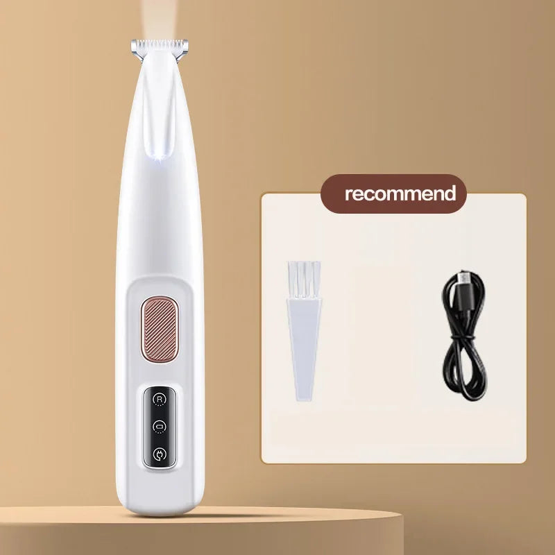 Waterproof Dog Paw Trimmer with LED Light and Display