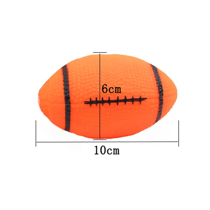 Squeaky Rubber Dog Ball Toy for Small Puppies Play