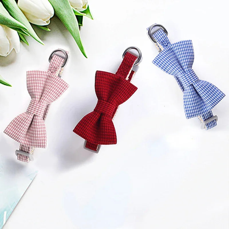 Cute Bow Tie Pet Collar Adjustable for Dogs and Cats