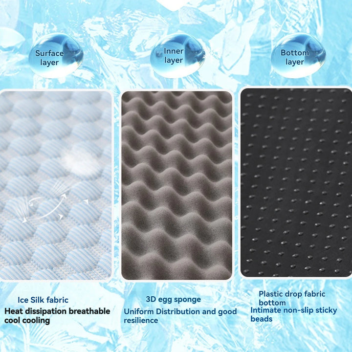 Breathable Cooling Dog Bed with Pillow Summer Pet Cushion
