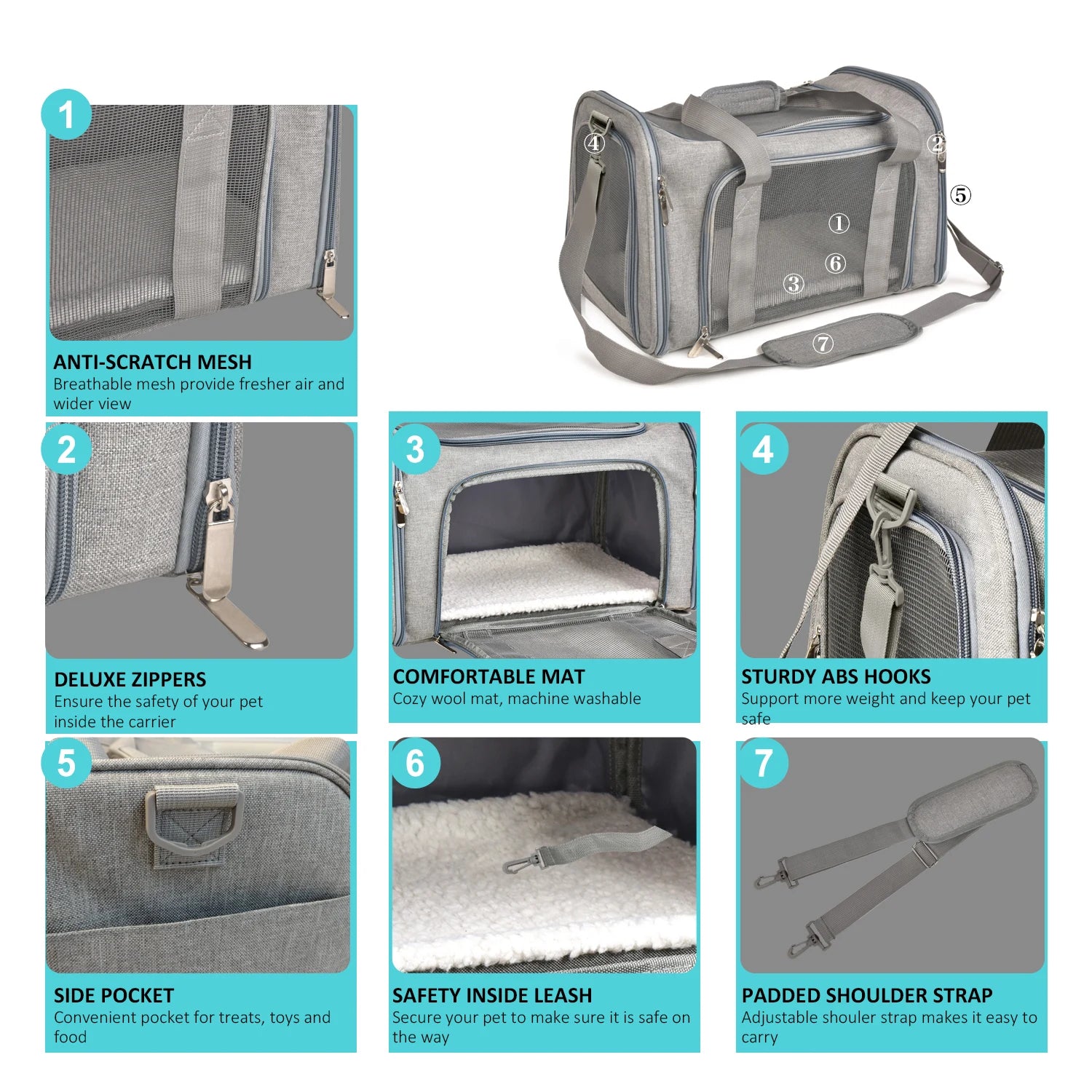 Airline Approved Soft Pet Carrier Backpack for Travel Adventures