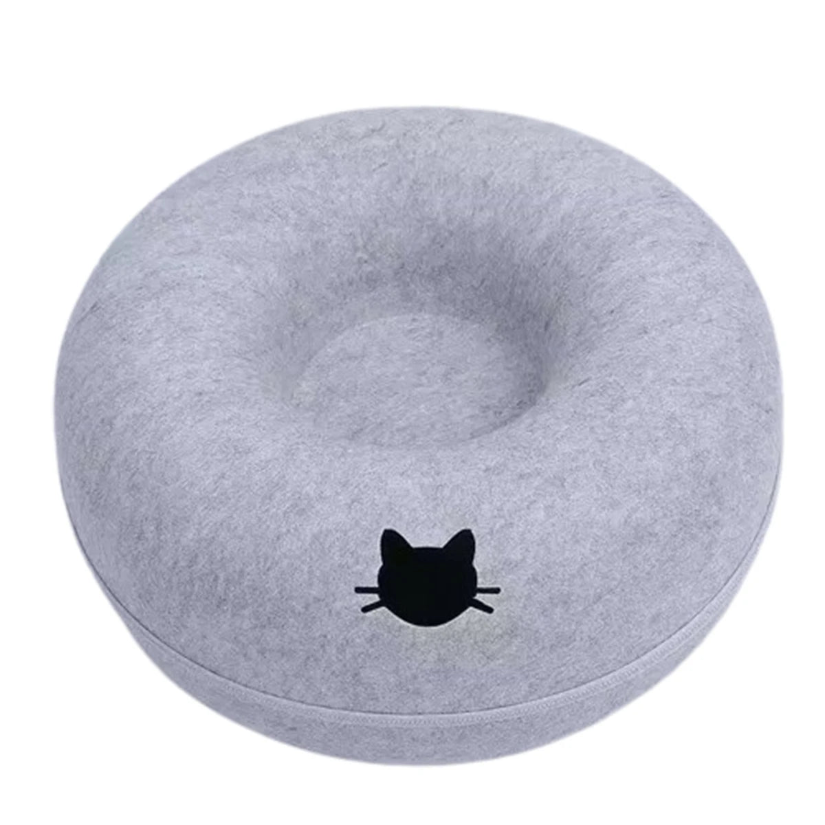 Interactive Felt Cat Tunnel Bed Donut Nest Toy House