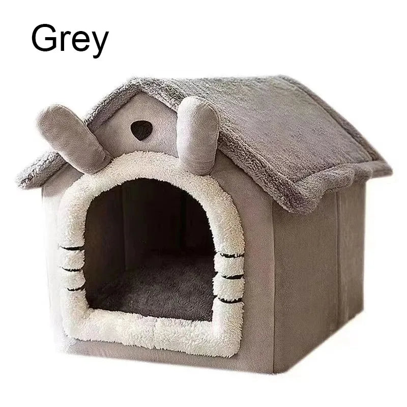 Cozy Pet Cave Bed Warm Indoor Cat Dog Nest
