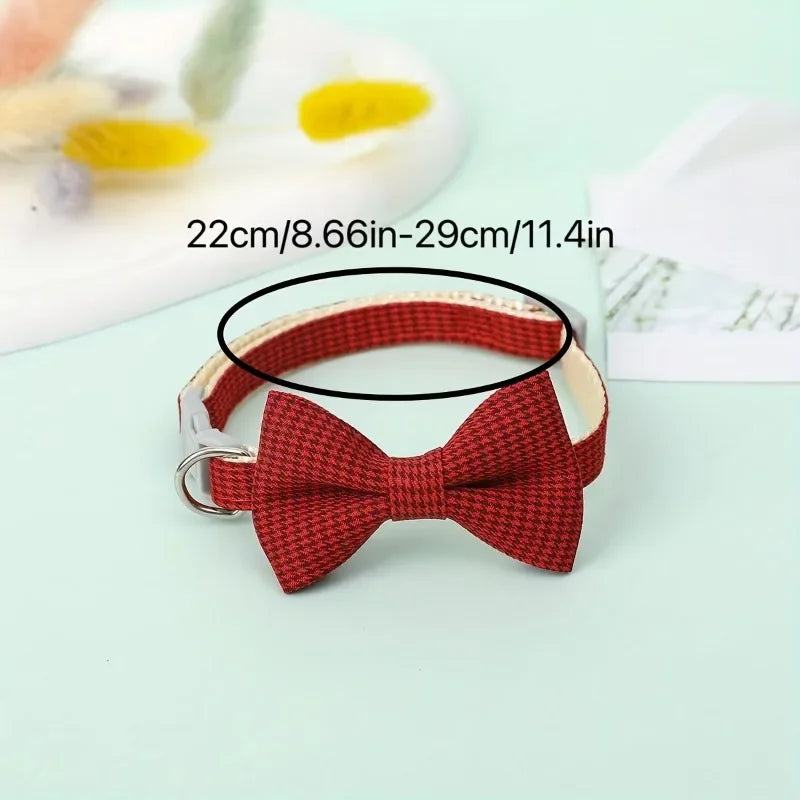 Cute Bow Tie Pet Collar Adjustable for Dogs and Cats