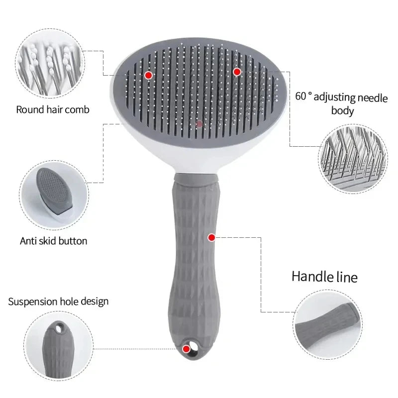 Self-Cleaning Pet Brush for Dogs and Cats Grooming Care